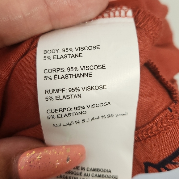 Addition Elle Orange Floral Swing Tank Top New NWT Plus Size 5X Tunic Stretchy - Picture 6 of 7